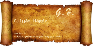 Gulyás Hágár névjegykártya
